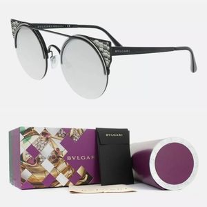 NEW Bvlgari Bv6088 silver mirror Sunglasses